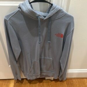The North Face Gray and Red Sweatshirt Pullover Hoodie